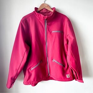 Carhartt Women's Soft Shell Fleece Jacket XXL 18-20 Coral Pink